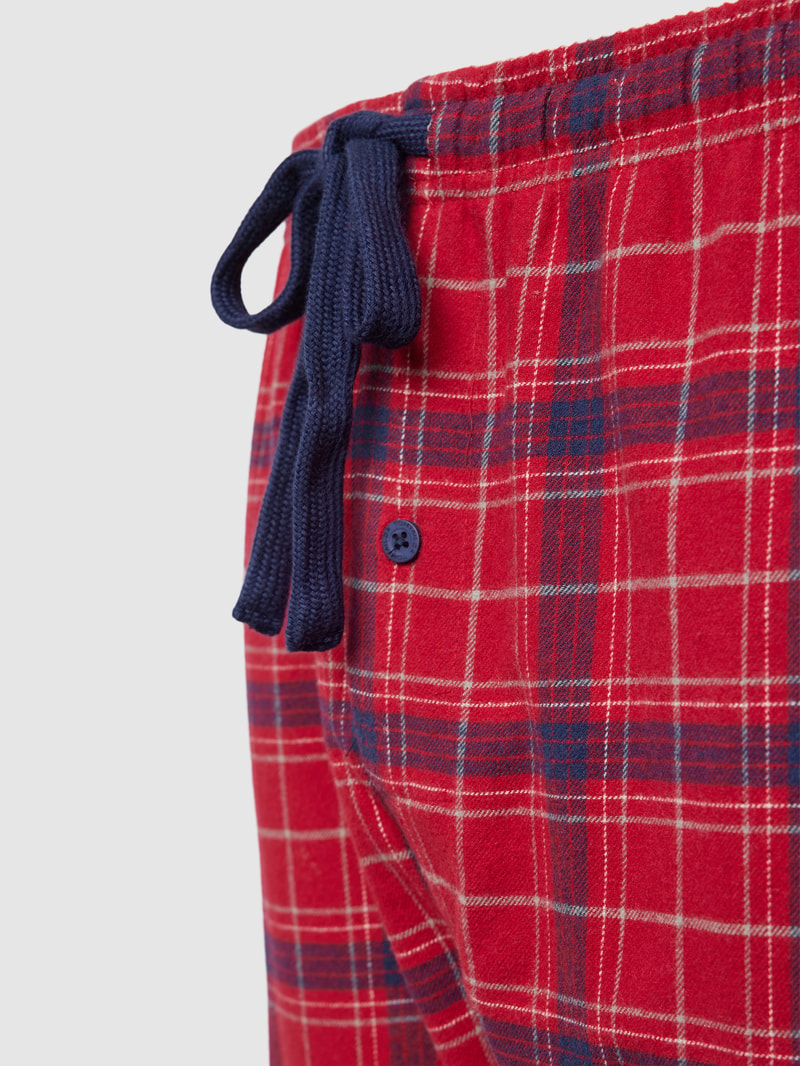 Pyjama-Hose mit Tartan-Karo Modell 'XMAS' in rot