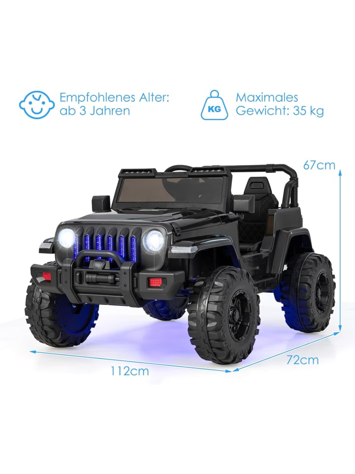 COSTWAY 12V Elektroauto ab 3 Jahren in Schwarz günstig kaufen onesize