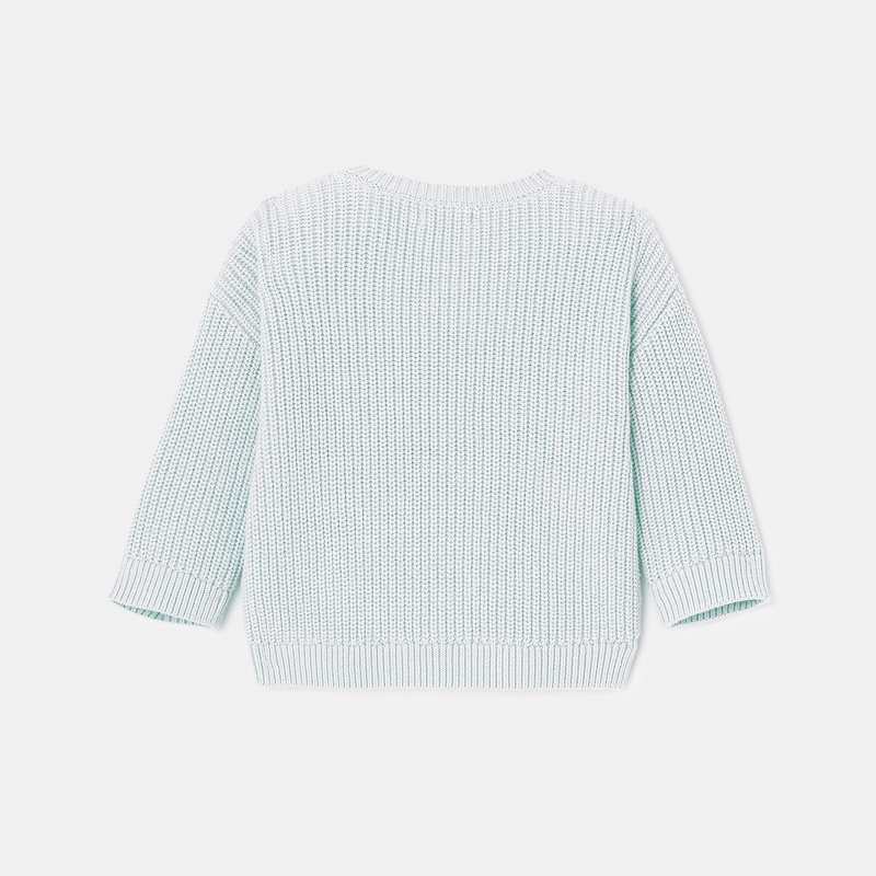 Pull tricot maille perlée bleu mixte Absorba