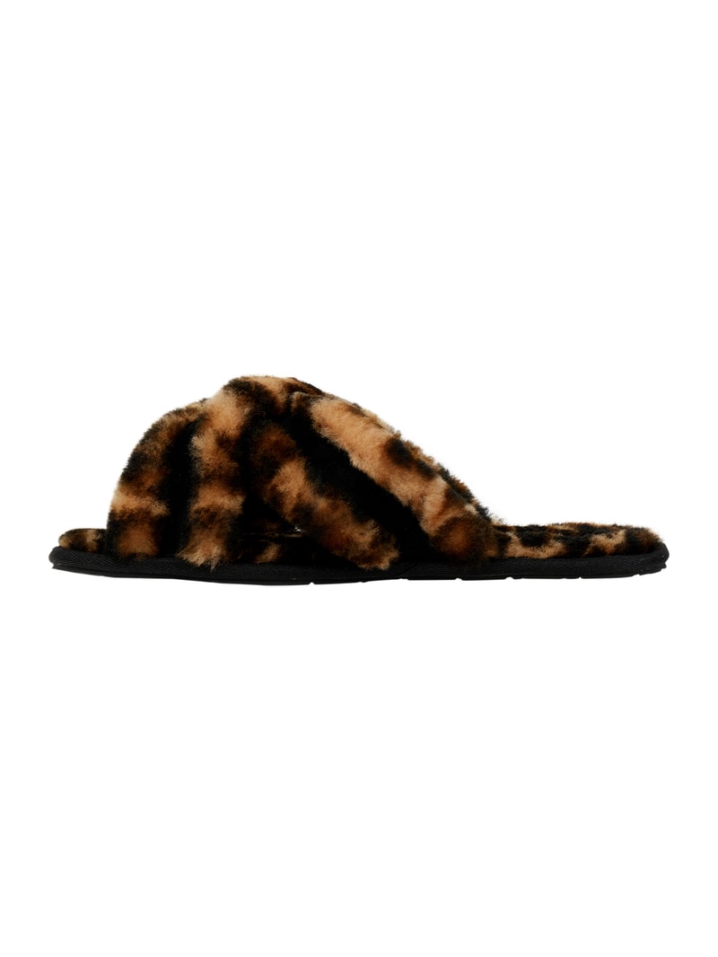 Hausschuhe aus Lammfell Modell 'Scuffita' in cognac