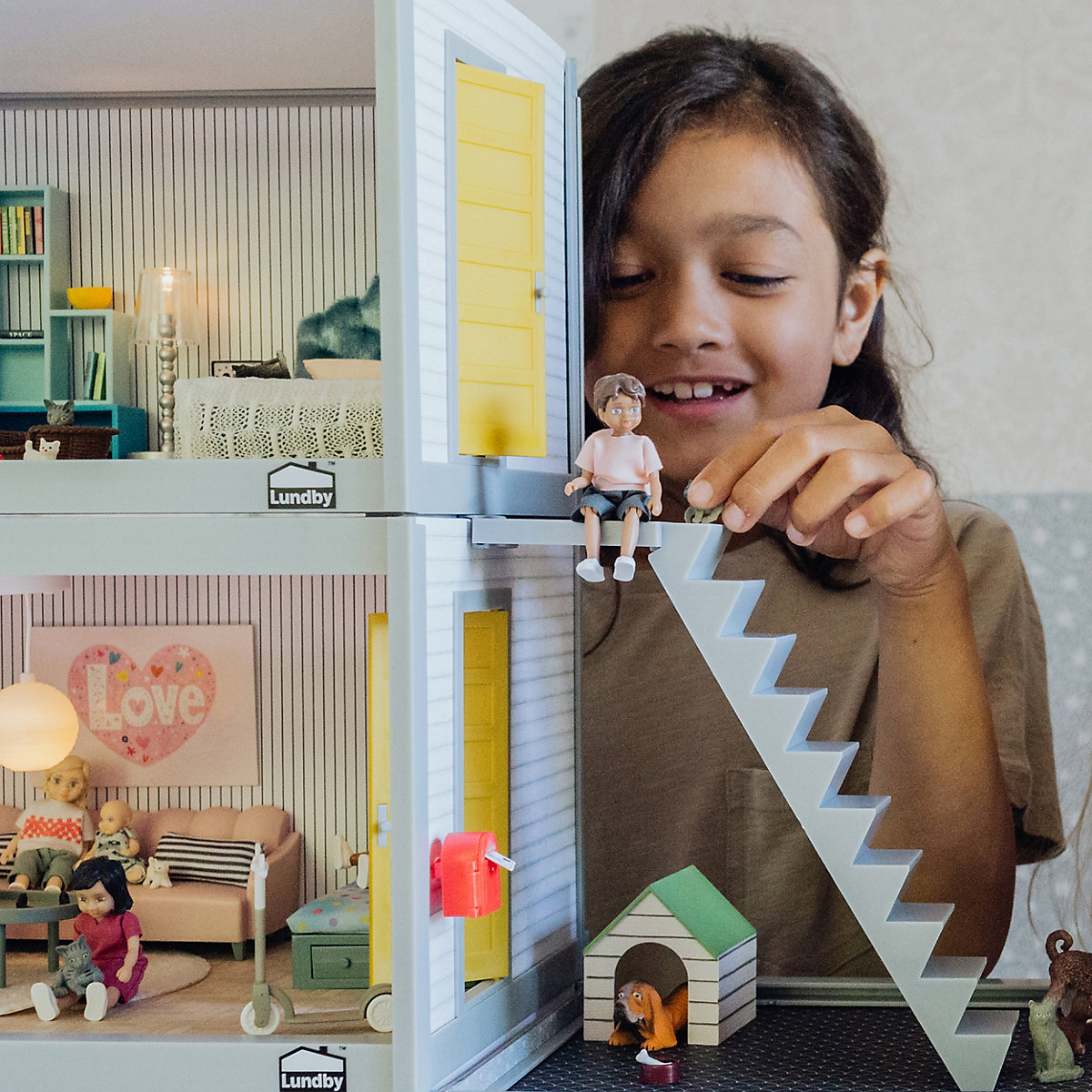 Lundby Puppenhaus Zimmer, 22 cm