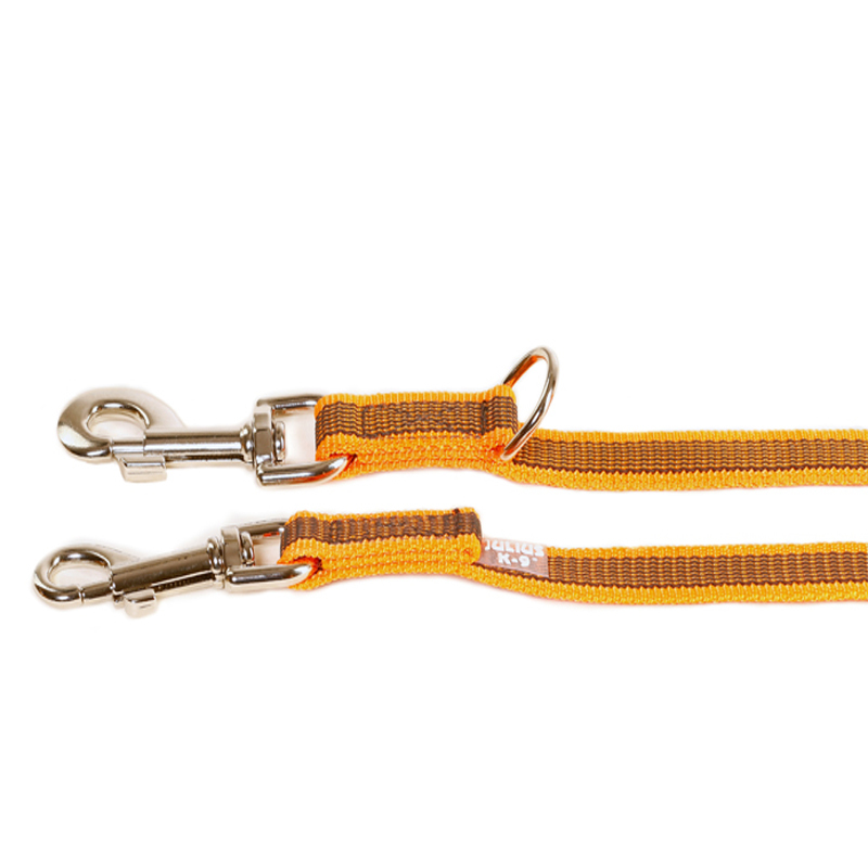 JULIUS-K9 Hundeleinen JULIUS-K9 Führleine verstärkt 20mm orange/ grau