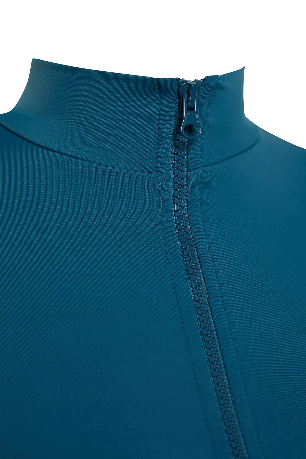 Trendyol Collection  Langärmliger normaler Surf-Badeanzug in Petrol mit Reißverschluss TBESS20MA0301