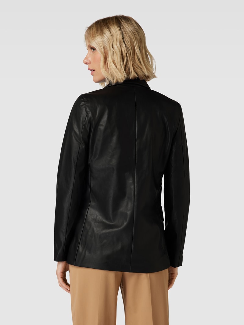 Blazer in Leder-Optik Modell 'OLYMPIA' in schwarz