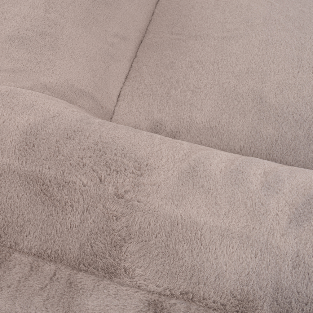 Knuffelwuff Hundebetten Knuffelwuff orthopädisches Hundebett mit kuschelig weichem Kaninchen Fellimitat Midland beige/ grau M-L