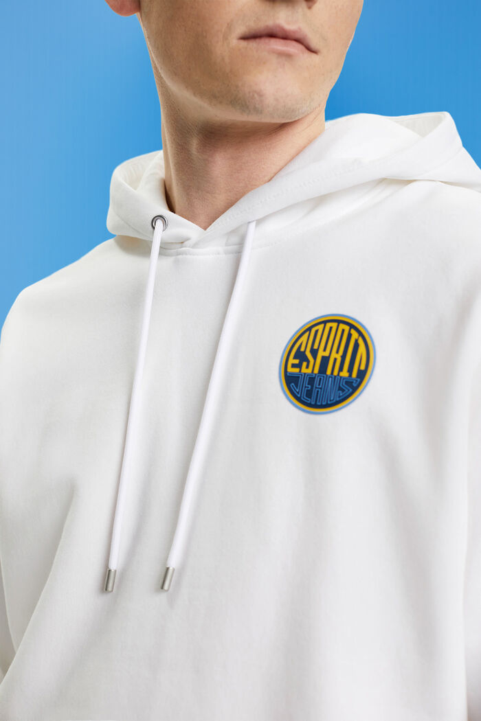 Baumwoll-Kapuzensweatshirt mit Logo