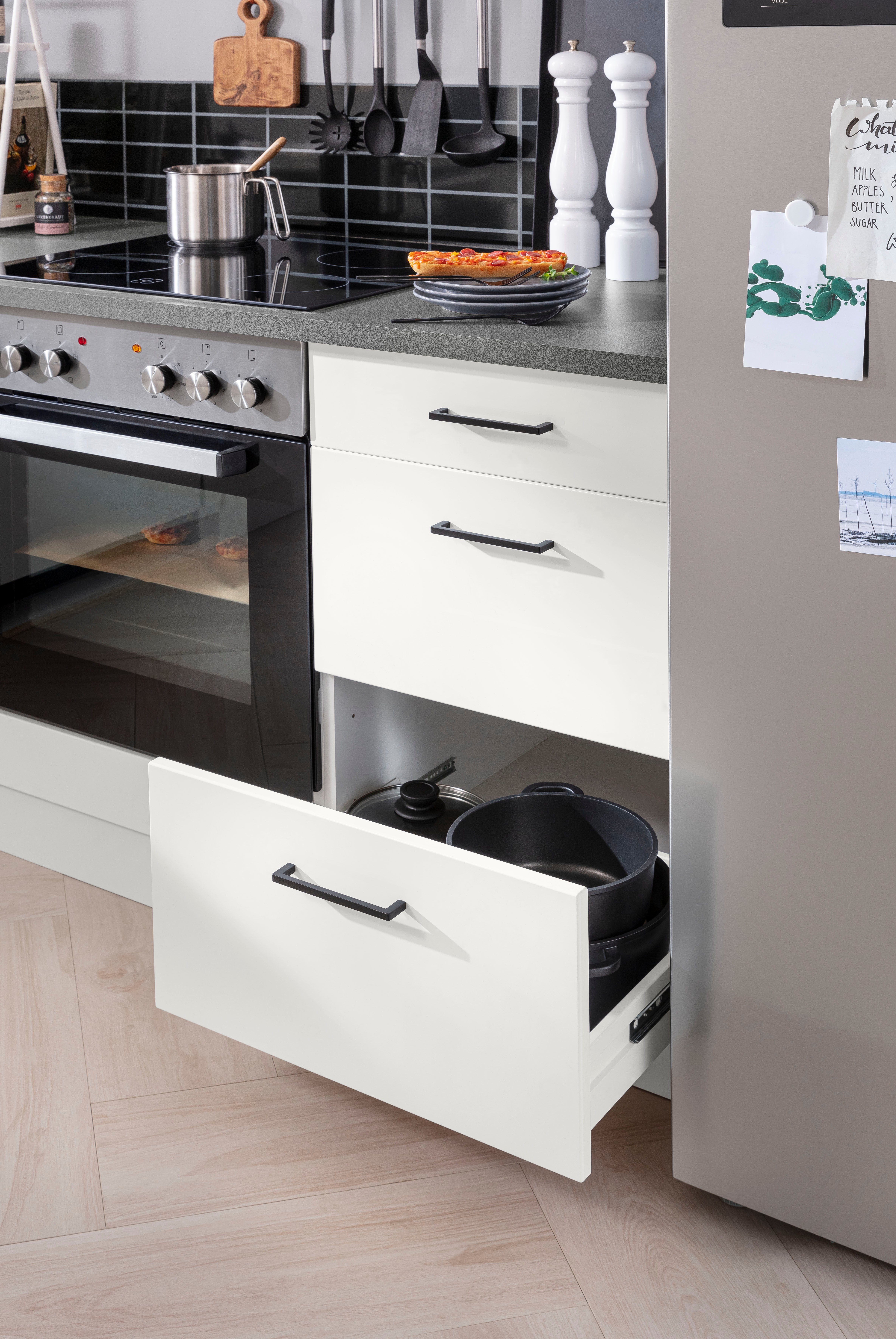 HELD MÖBEL Winkelküche Trier, ohne E-Geräte, Stellbreite 220/220 cm