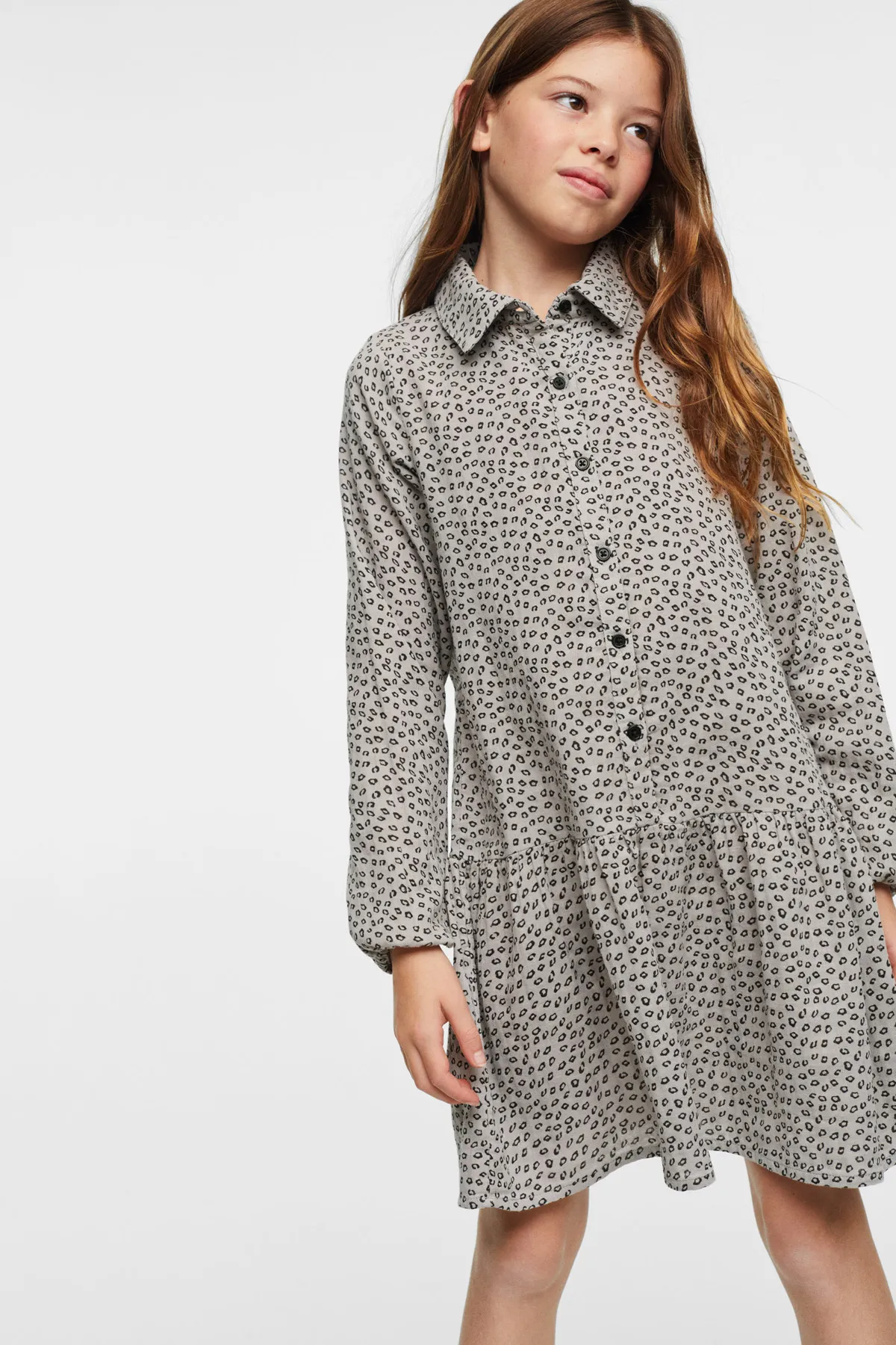 MANGO Kids  Graues Damenkleid 37045820