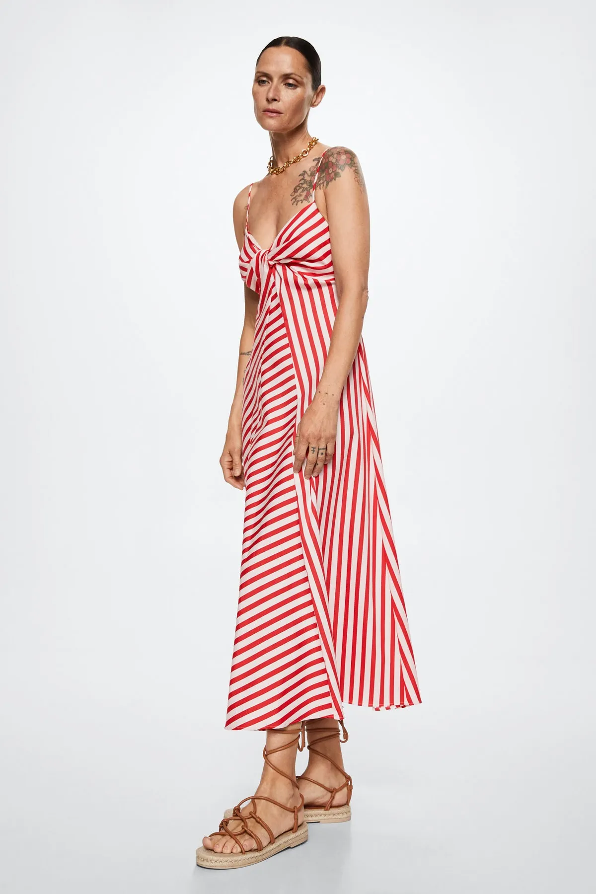 MANGO  Weißes Damenkleid 37031300