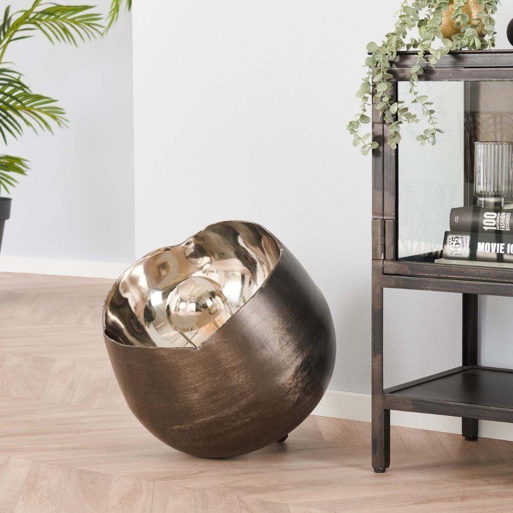 famlights Tischleuchte, Tischleuchte Mael in Nickel-matt E27 500mm, keine Angabe, Leuchtmittel enthalten: Nein, warmweiss, Tischleuchte, Nachttischlampe, Tischlampe