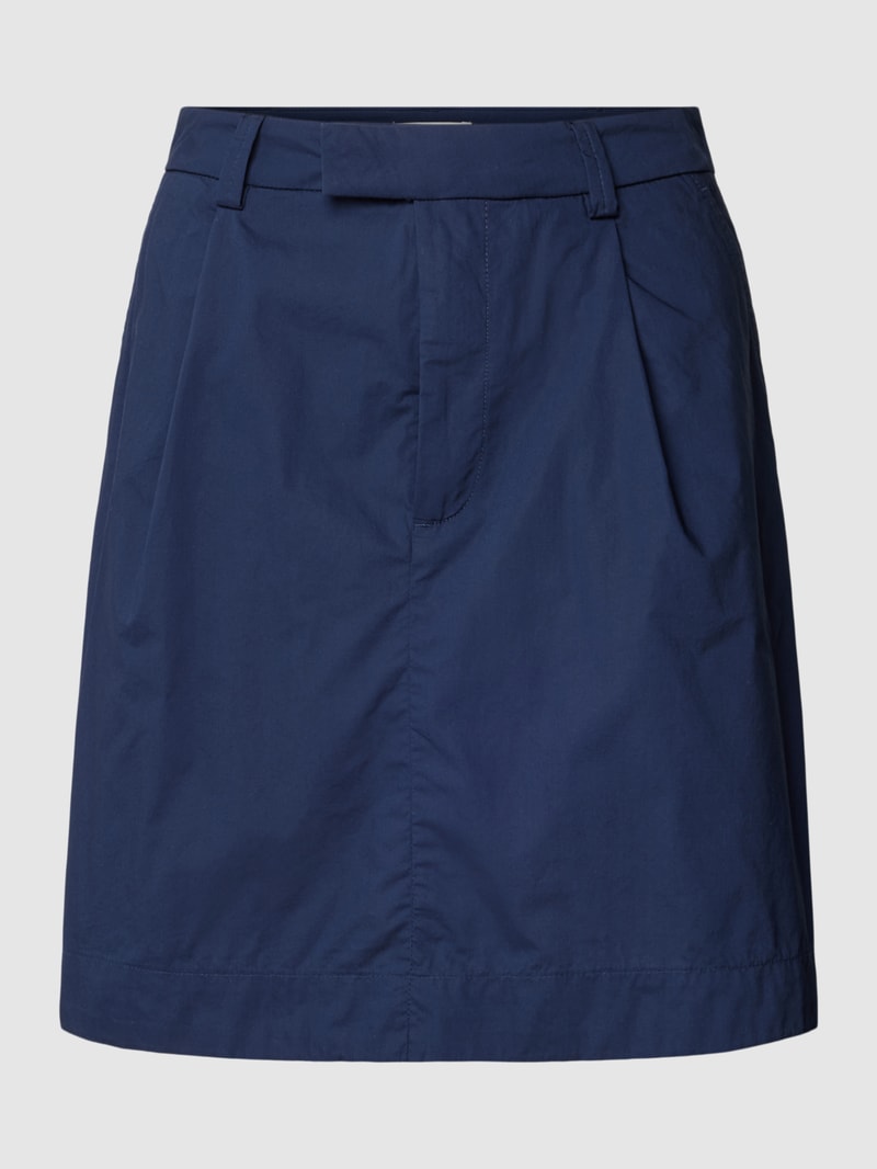 Minirock mit Eingrifftaschen in marineblau