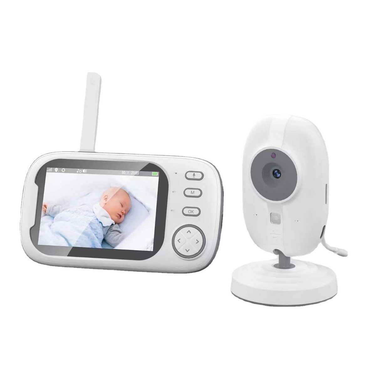 Novzep Babyphone Baby Monitor3,5-Zoll 2.4 GHz Baby Kamera mit LCD Nachtsichtkamera