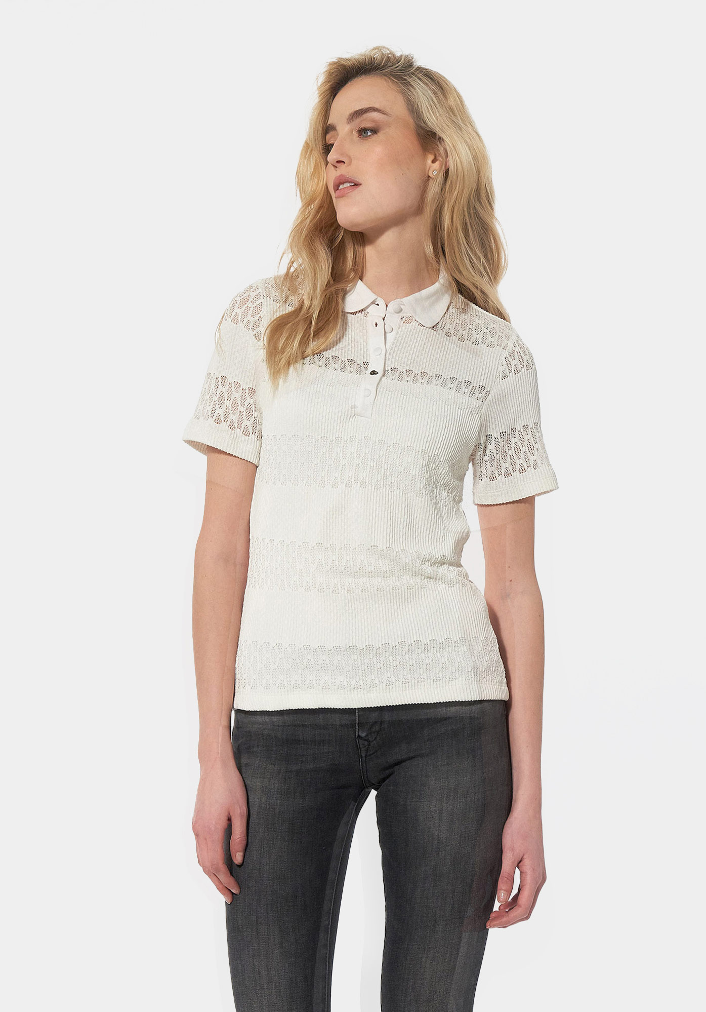 KOLO   Polo loose blanc Femme