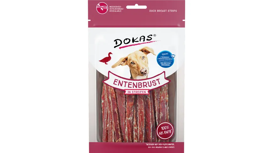 Dokas Hunde Snack Entenbrust in Streifen 70 g