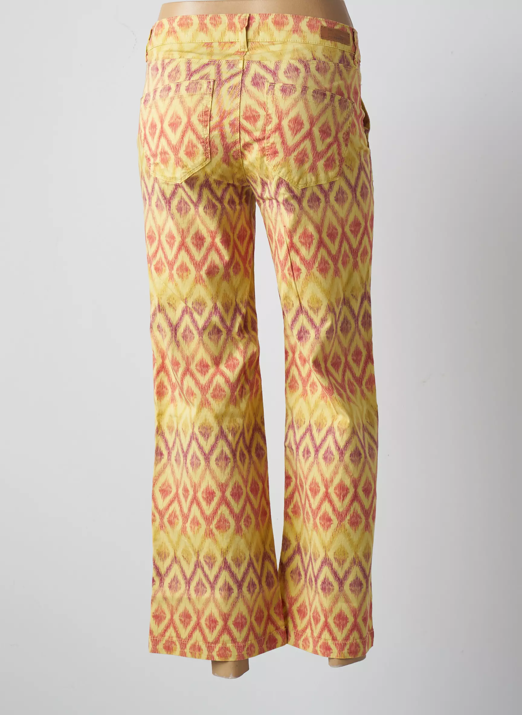 Happy Pantalon7 8 Femme couleur jaune