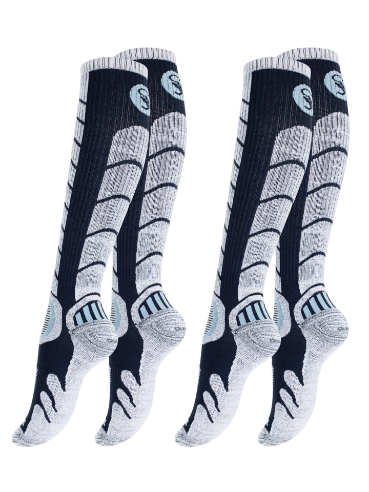 Stark Soul® 2 Paar Damen Skistrümpfe / Skisocken mit Spezialpolsterung in Marine günstig kaufen