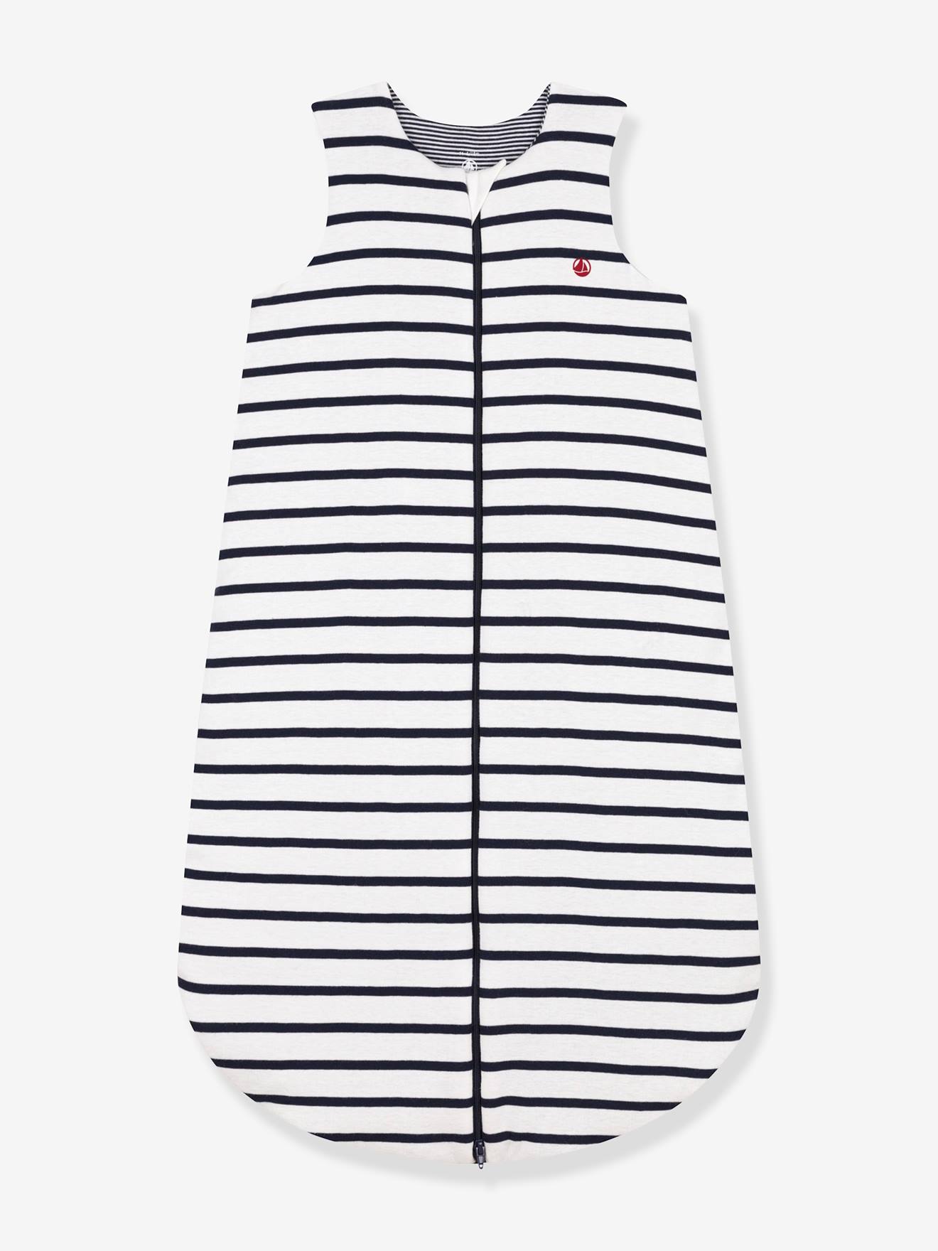Gigoteuse à rayures en coton PETIT BATEAU blanc imprimé