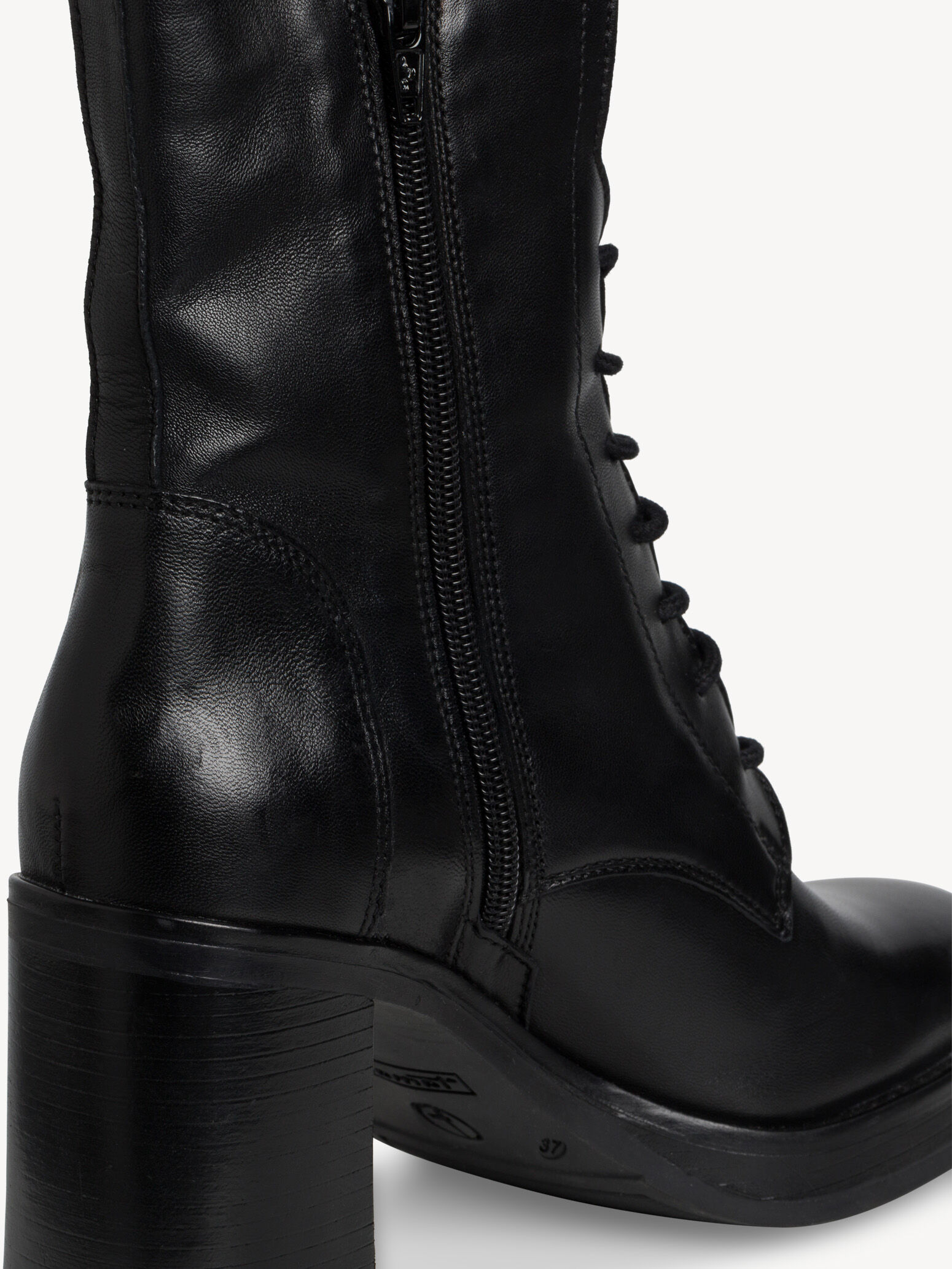 Bottine en cuir - noir
