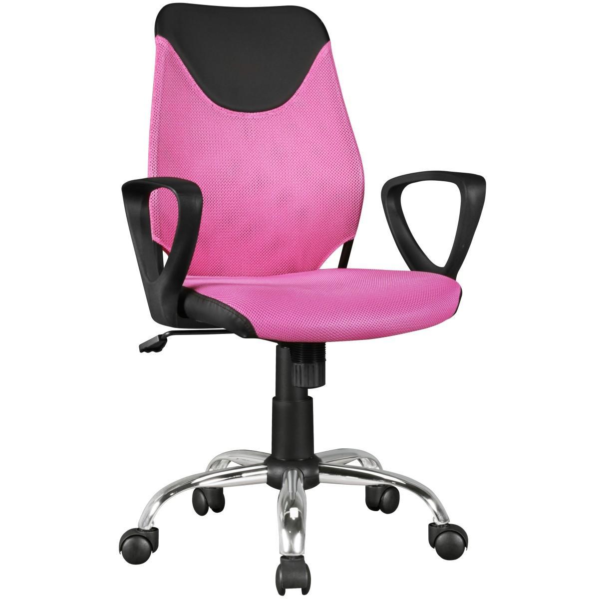 Amstyle Kinder-Drehstuhl KiKa, Schwarz-Pink