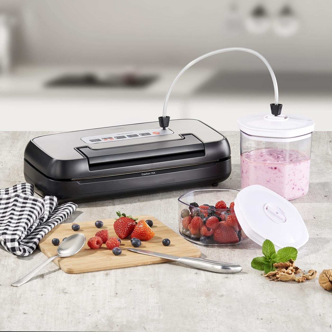 Caso Vakuumierer VRH 590 advanced, 110,00W, Multi-Zyklus, App-Steuerung, integriertes Rollenfach mit Cutter