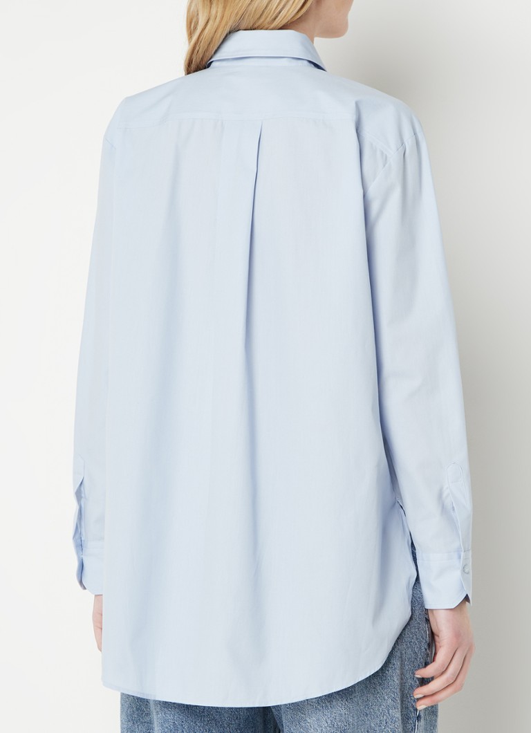 HUGO BOSS Oversized blouse with chest pocket and logo embroidery