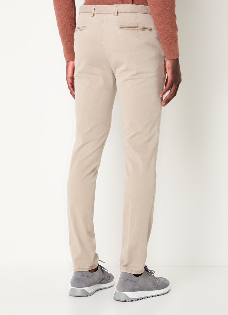 Pantaloni chino Profumo slim fit cu buzunare laterale