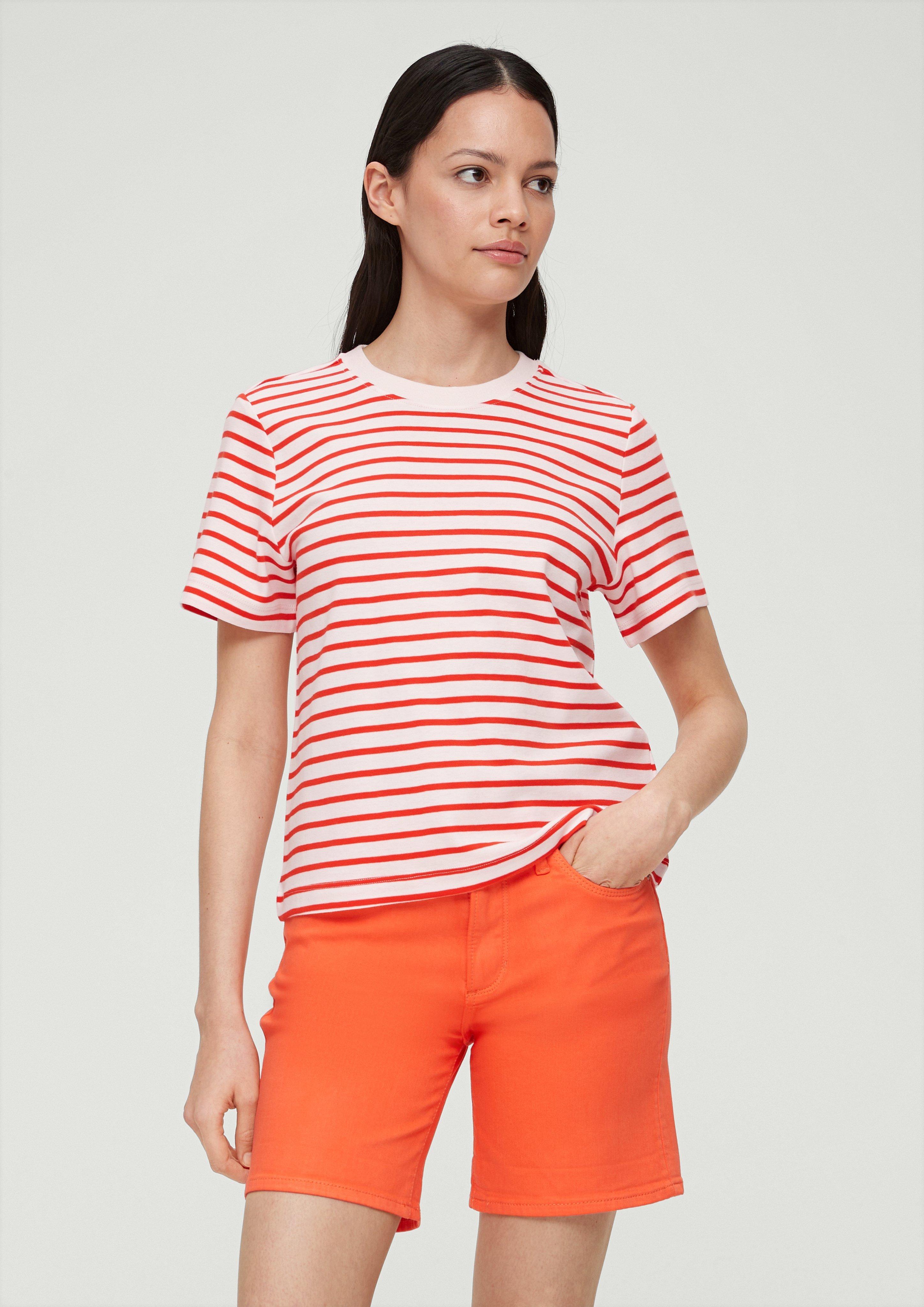 Leicht verkürztes Baumwollshirt  2132906-25H1