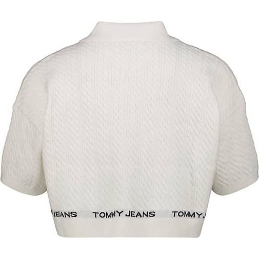 TOMMY-JEANS Damen Pullover in Poloshirt-Schnitt