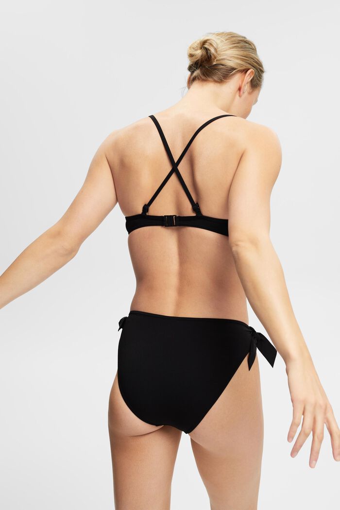 Strukturierte Bikinihose mit Bindebändern
