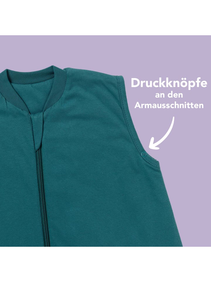 Schlummersack Ganzjahres Schlafsack mit Füßen, 2.5 TOG in Petrol günstig kaufen