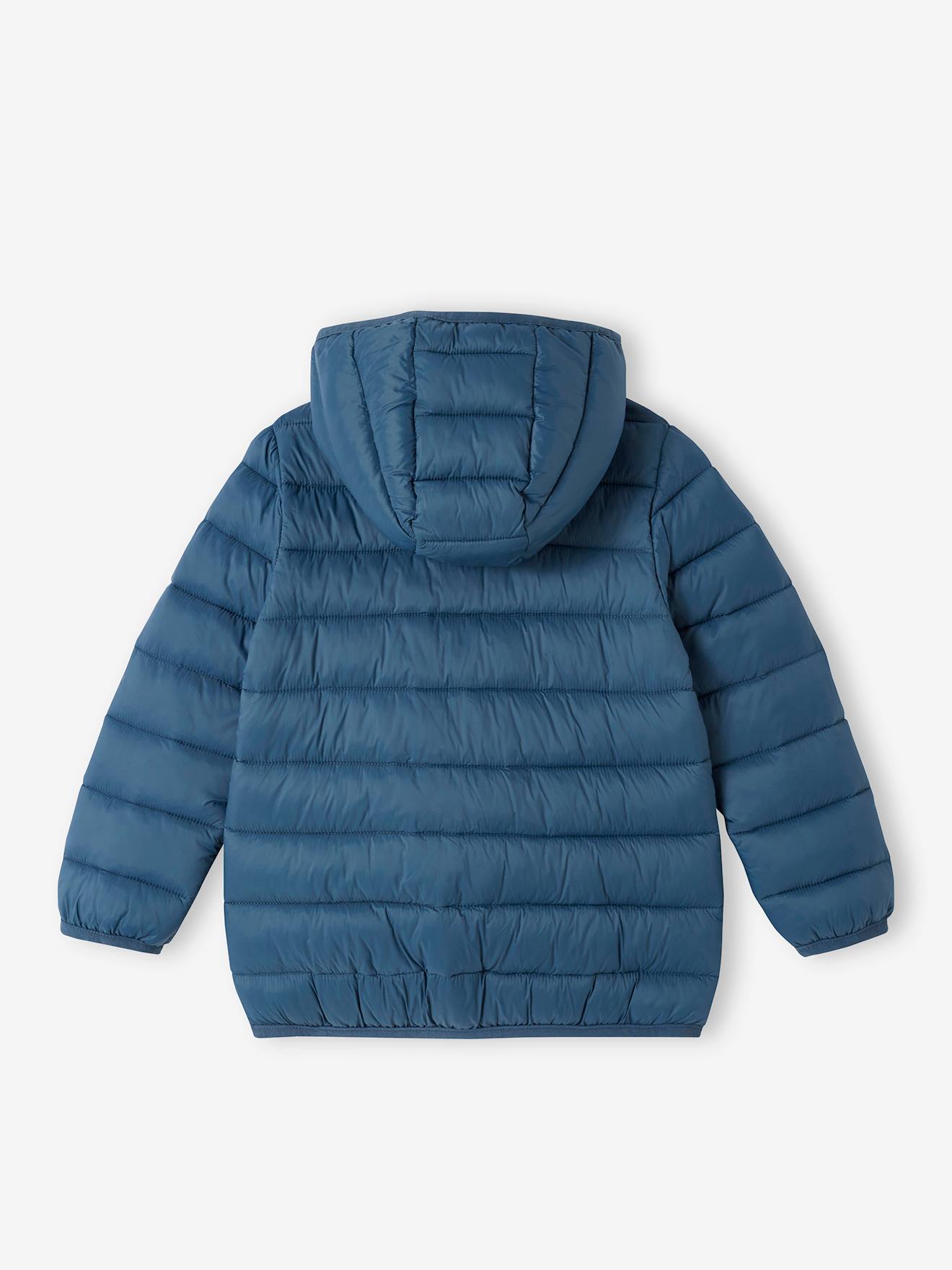 Doudoune légère à capuche garçon bleu