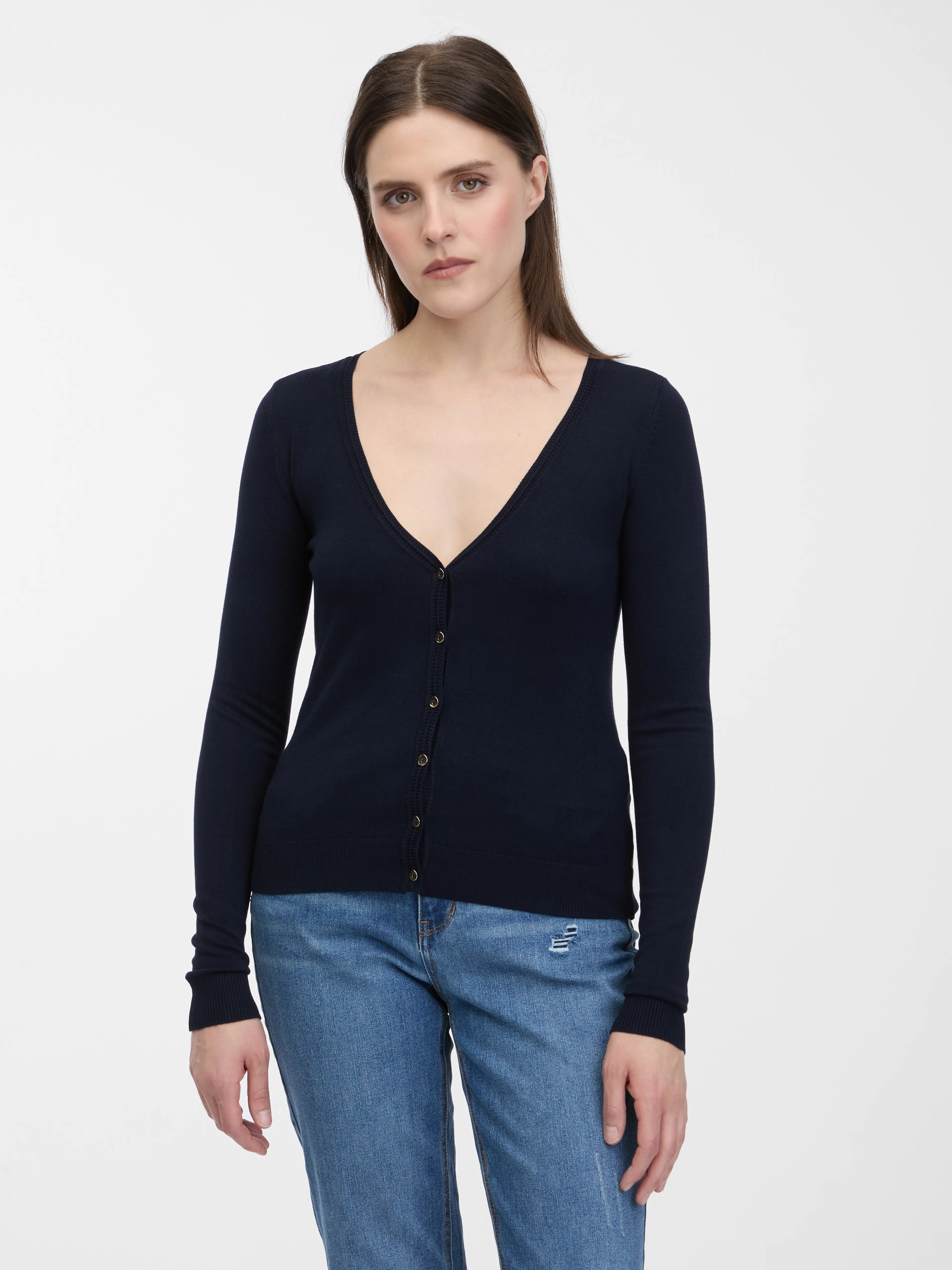 Dunkelblaue Damen Strickjacke ORSAY
