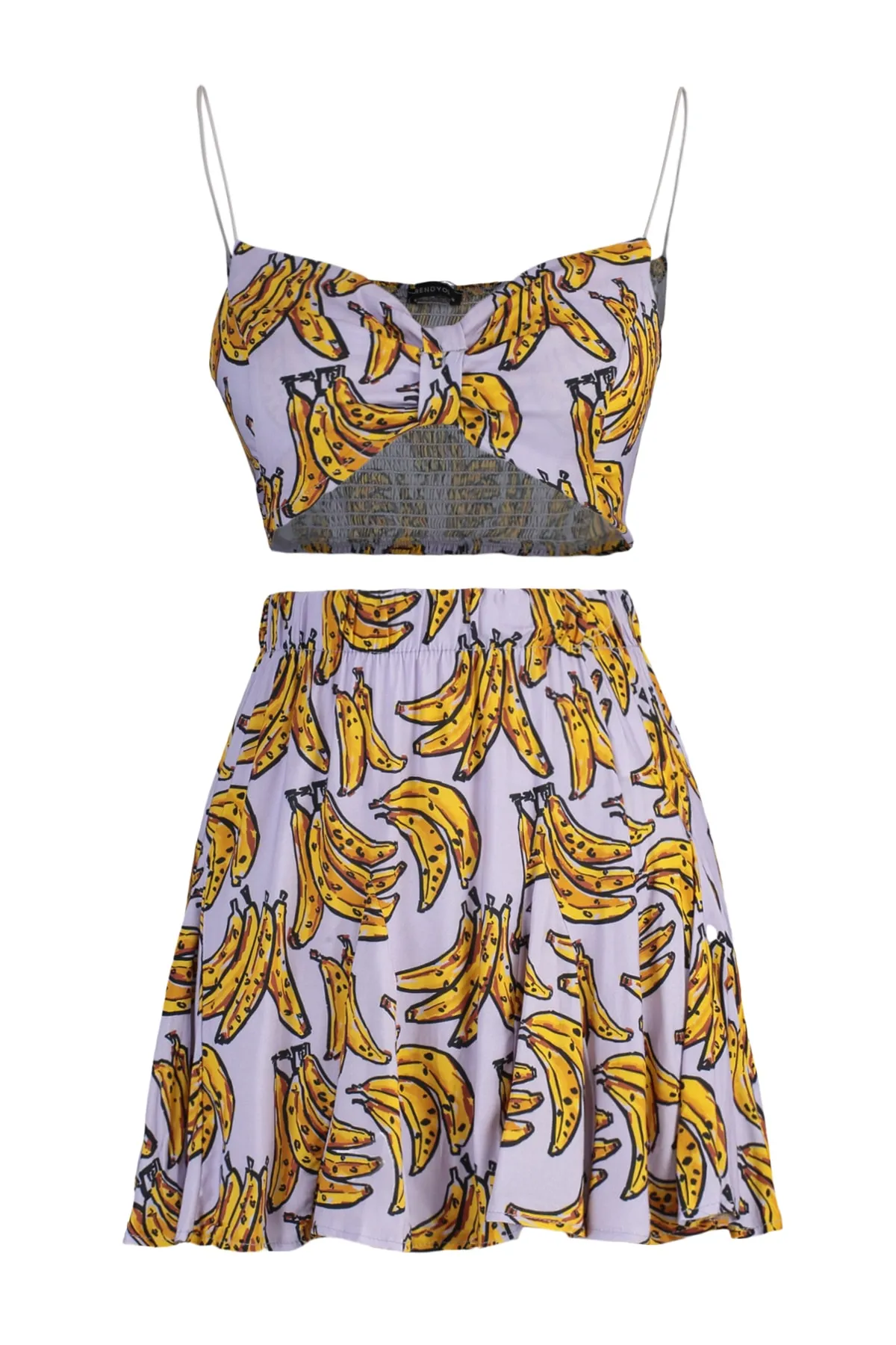 Trendyol Collection  Strandbluse-Strandrock-Set mit Fruchtmuster TBESS22AU0204