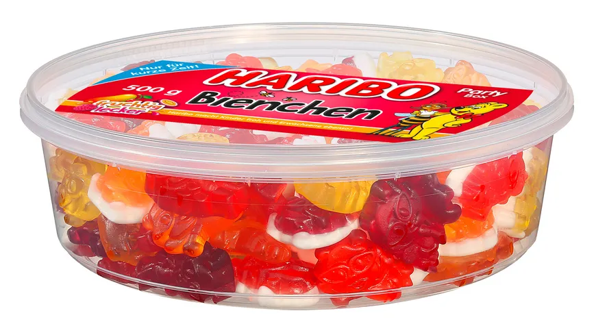Haribo Fruchtgummi mit Schaumzucker Bienchen Runddose 500 g