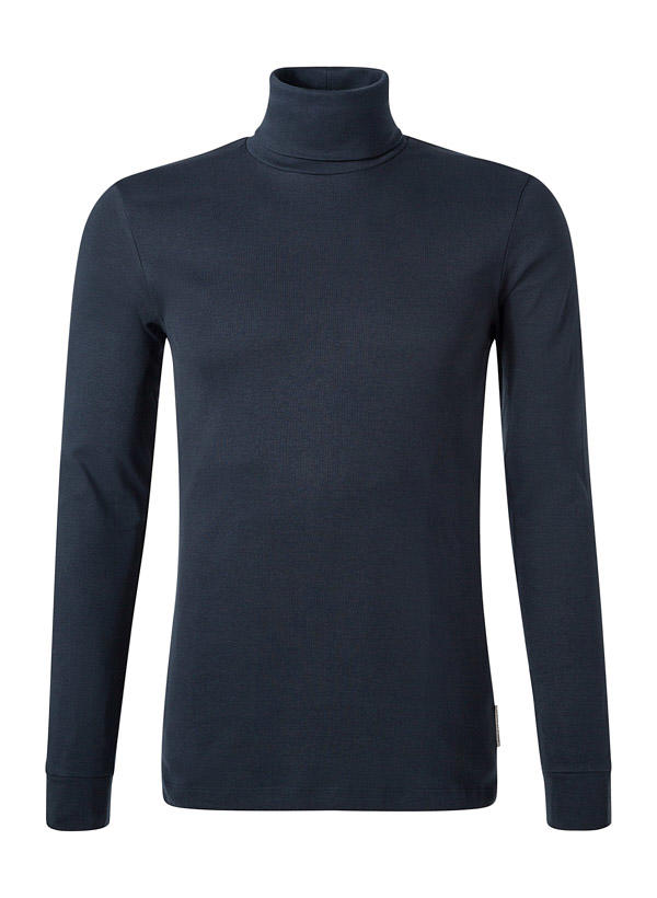 Marc O'Polo, Rollkragenshirt, Shaped Fit, Bio Baumwolle, dunkelblau