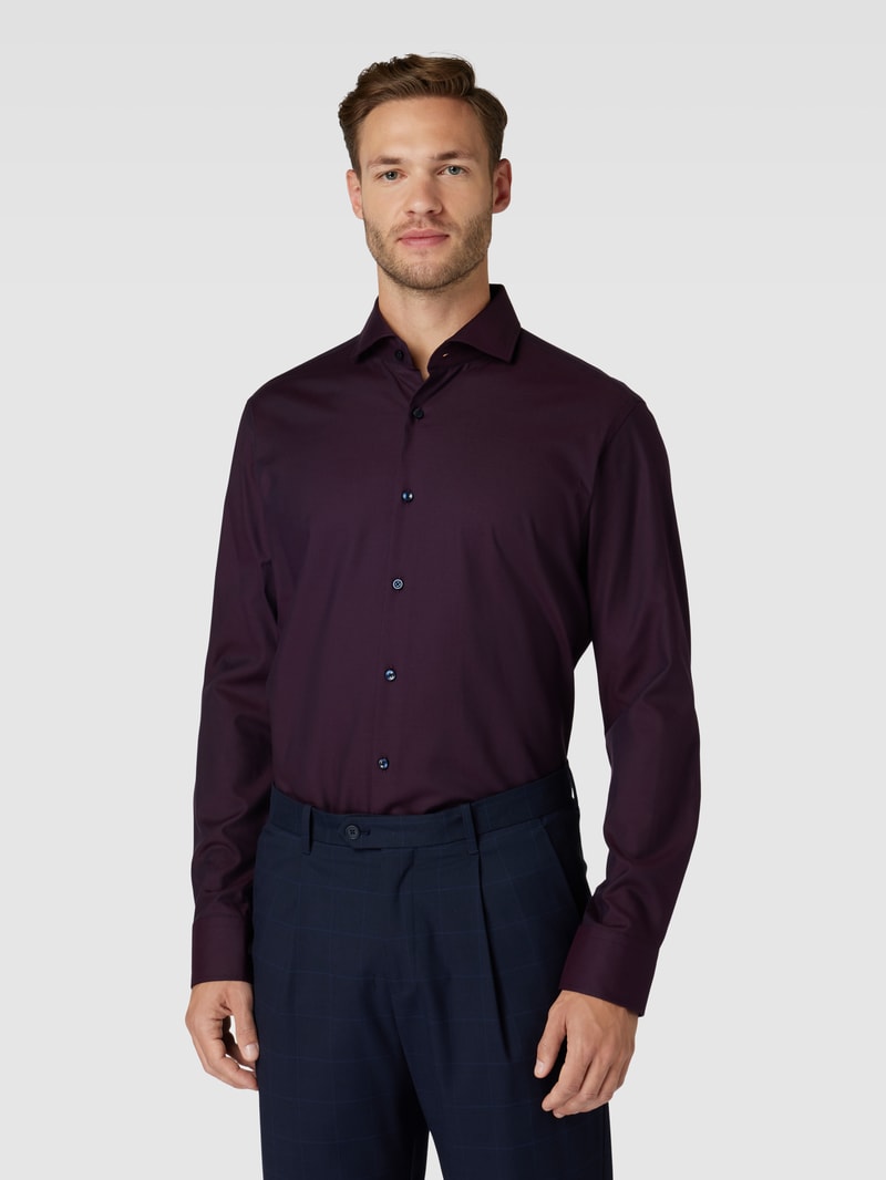 Regular Fit Business-Hemd von BOSS Modell 'JOE' in bordeaux rot