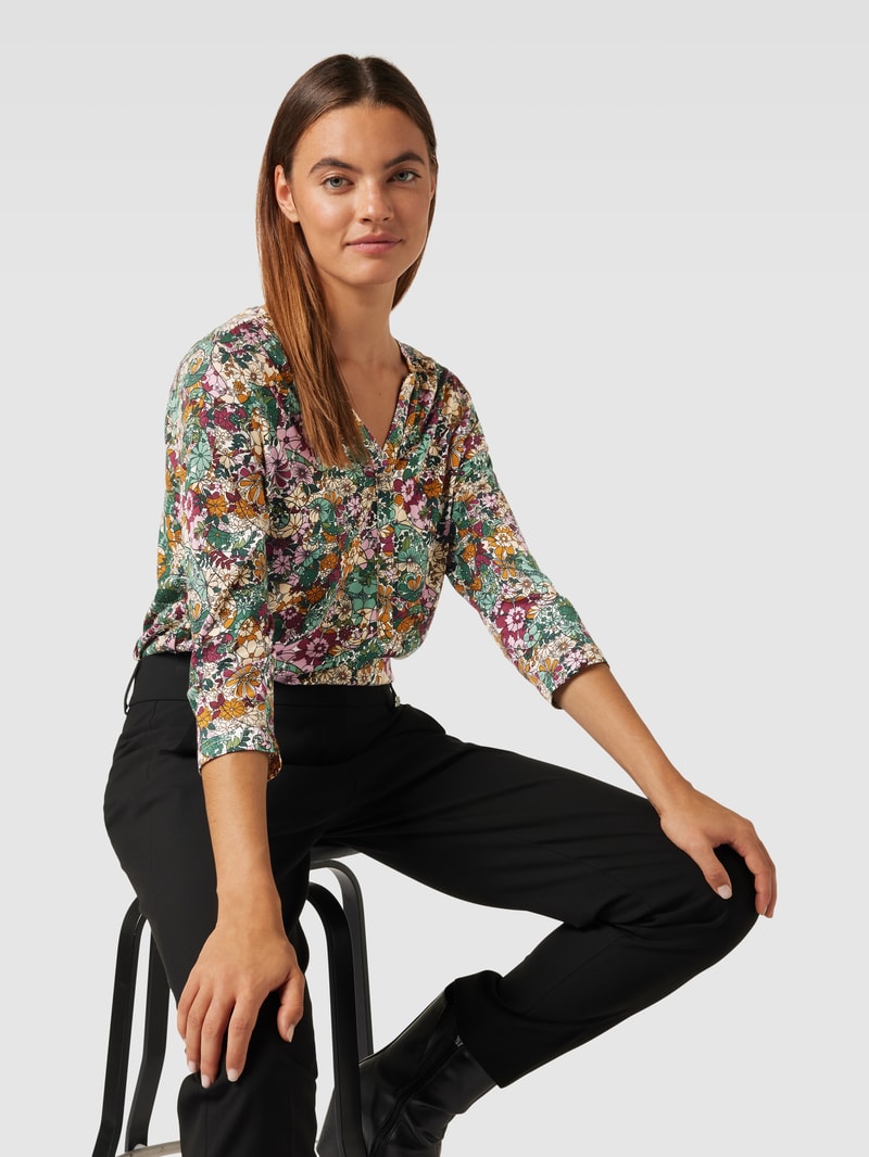 Longsleeve mit 3/4-Arm Modell 'FELICITY' in smaragdgrün