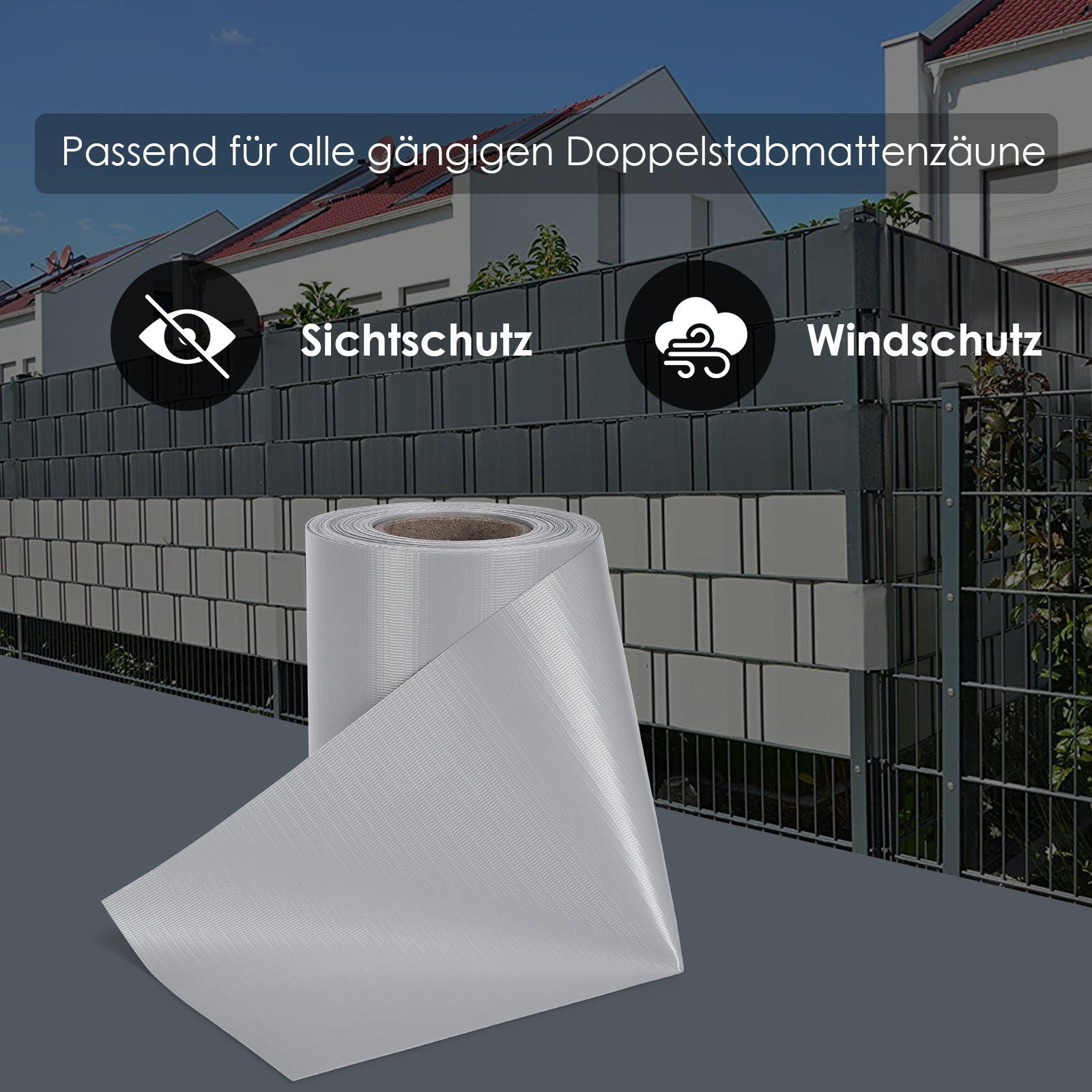 Femor Sichtschutzstreifen PVC Sichtschutzstreifen Für Doppelstabmatten
