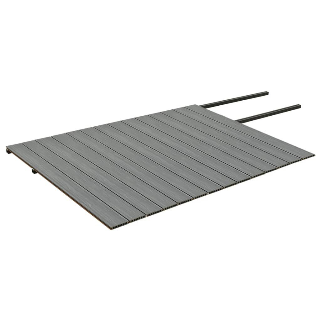 Teppichboden WPC Terrassendielen mit Zubehör Braun und Grau 35 m² 4 m, vidaXL