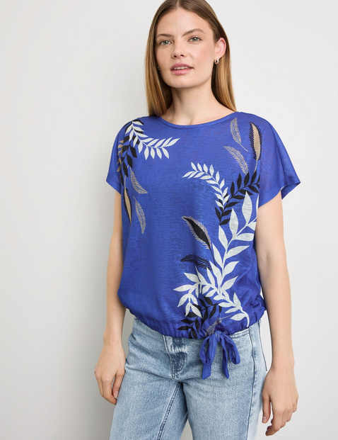 Legeres Shirt mit Saum-Tunnelzug