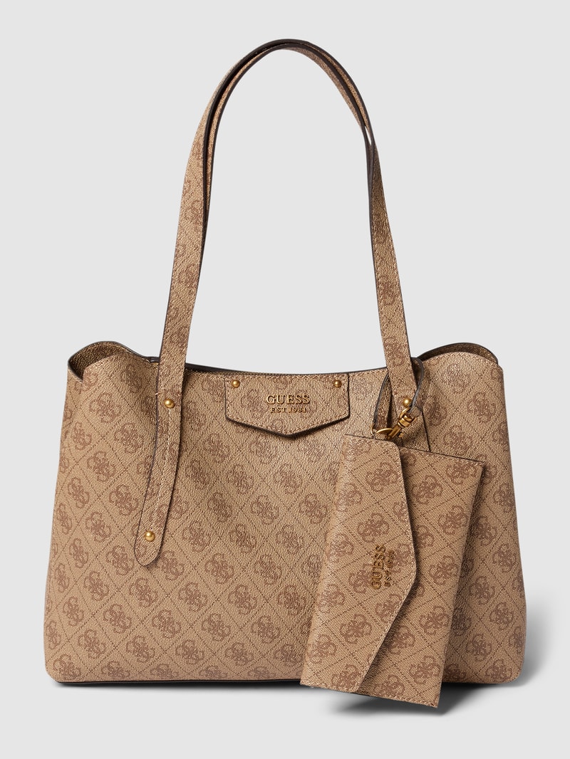 Bowling Bag mit Allover-Logo Modell 'BRENTON GIRLFRIEND' in sand
