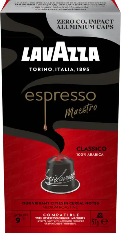 Lavazza Espresso Classico Kaffee Kapseln Espresso 9/13 Stark Arabica 10 Stück