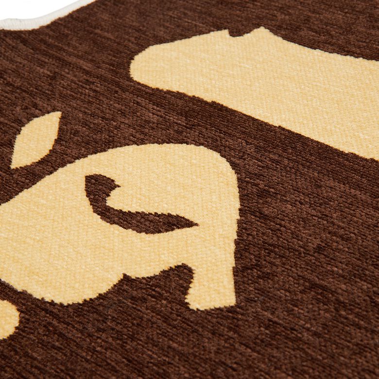 A Bathing Ape Head Rug L M brown