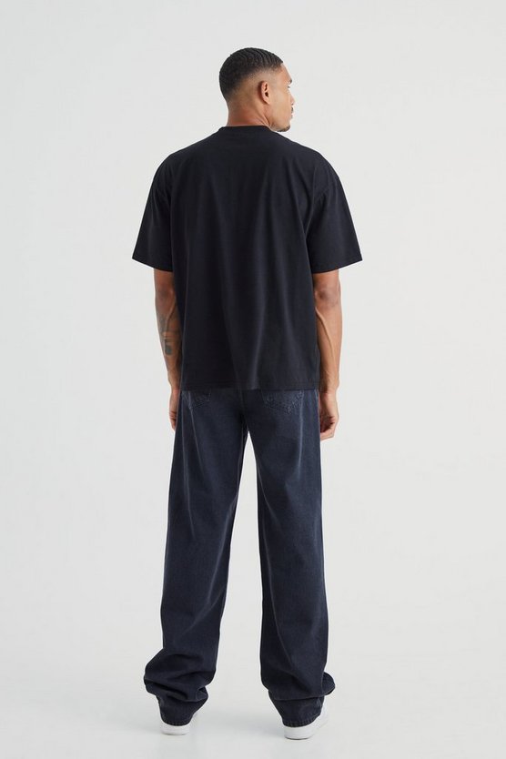 Tall lockere Kontrast-Jeans mit Rissen