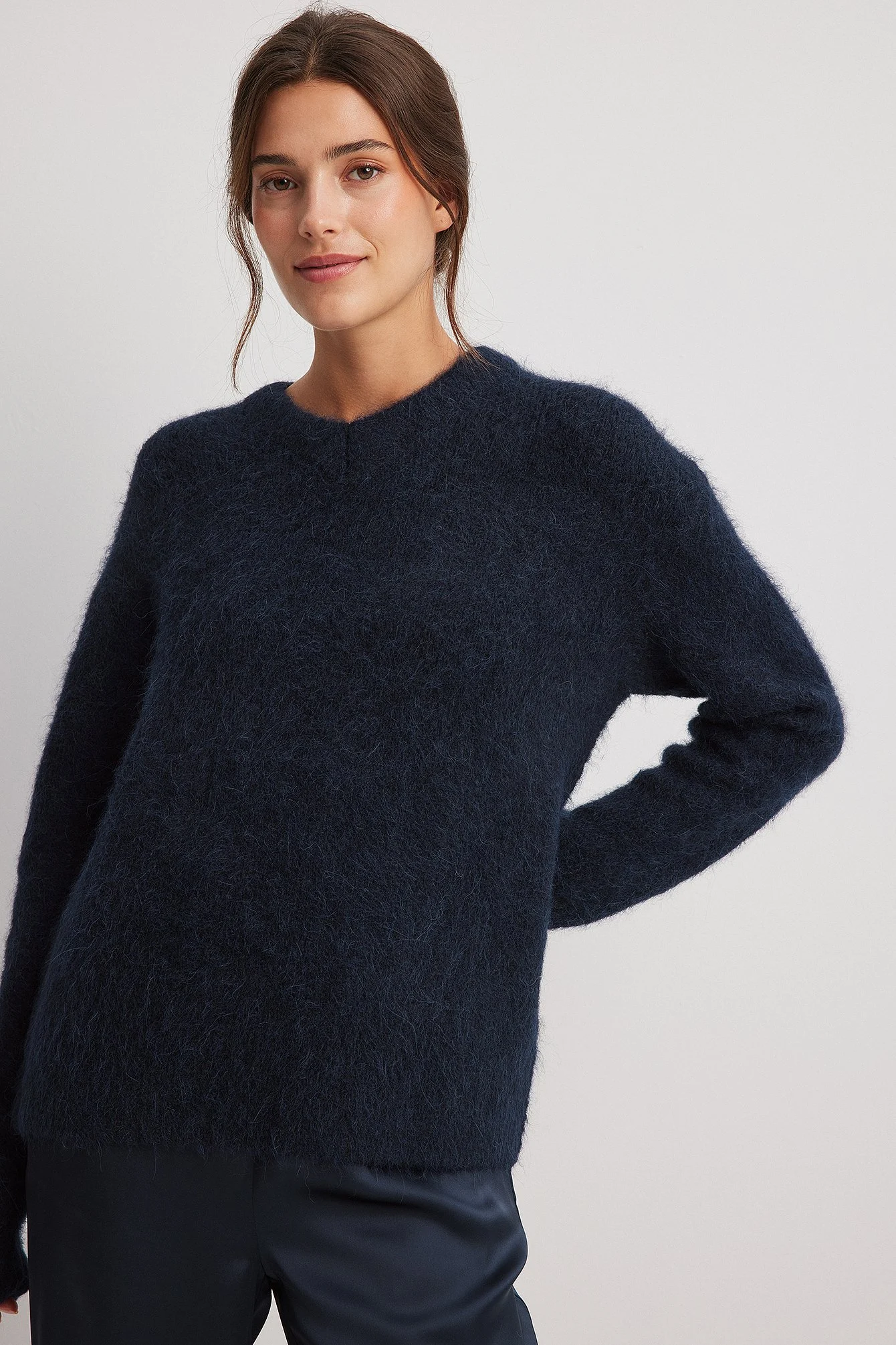 Pullover mit V-Ausschnitt aus Wollmischung