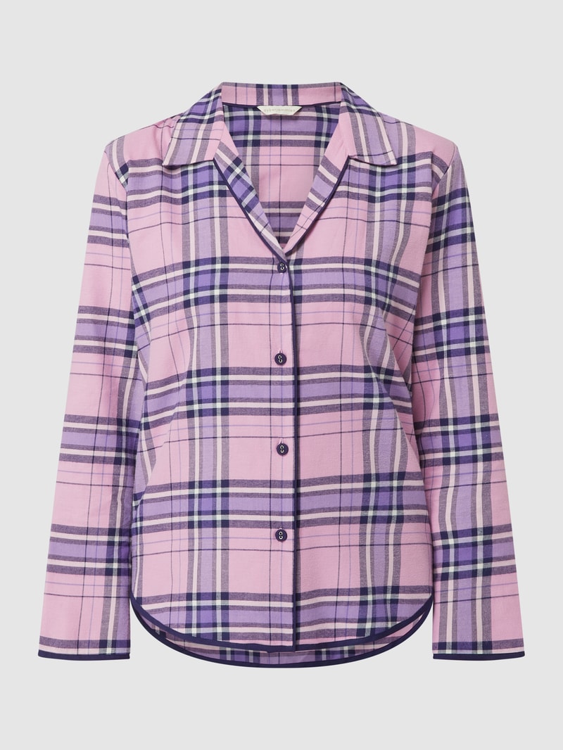 Pyjama-Oberteil aus Baumwolle Modell 'Violet' in rosa