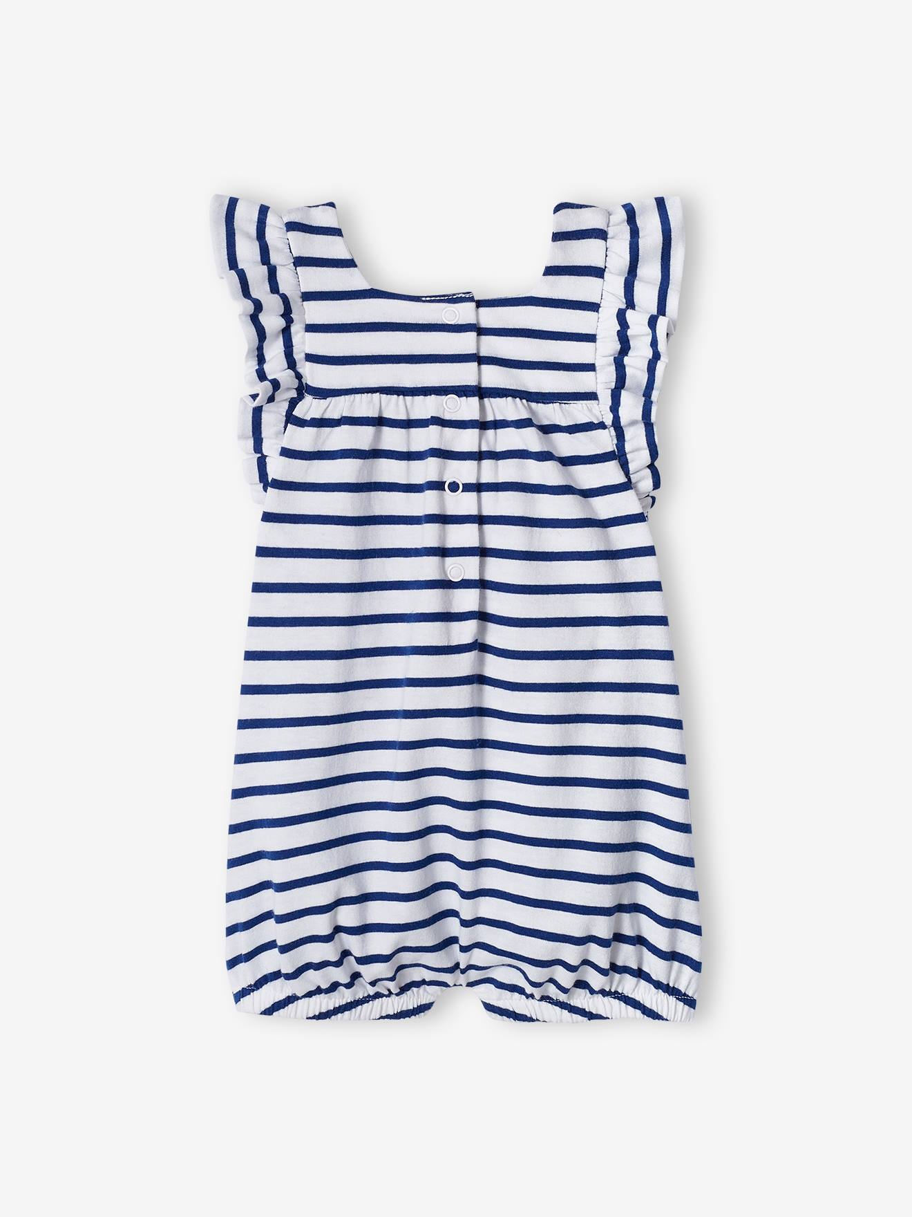 Vertbaudet Baby Kurzoverall BASIC - weiß