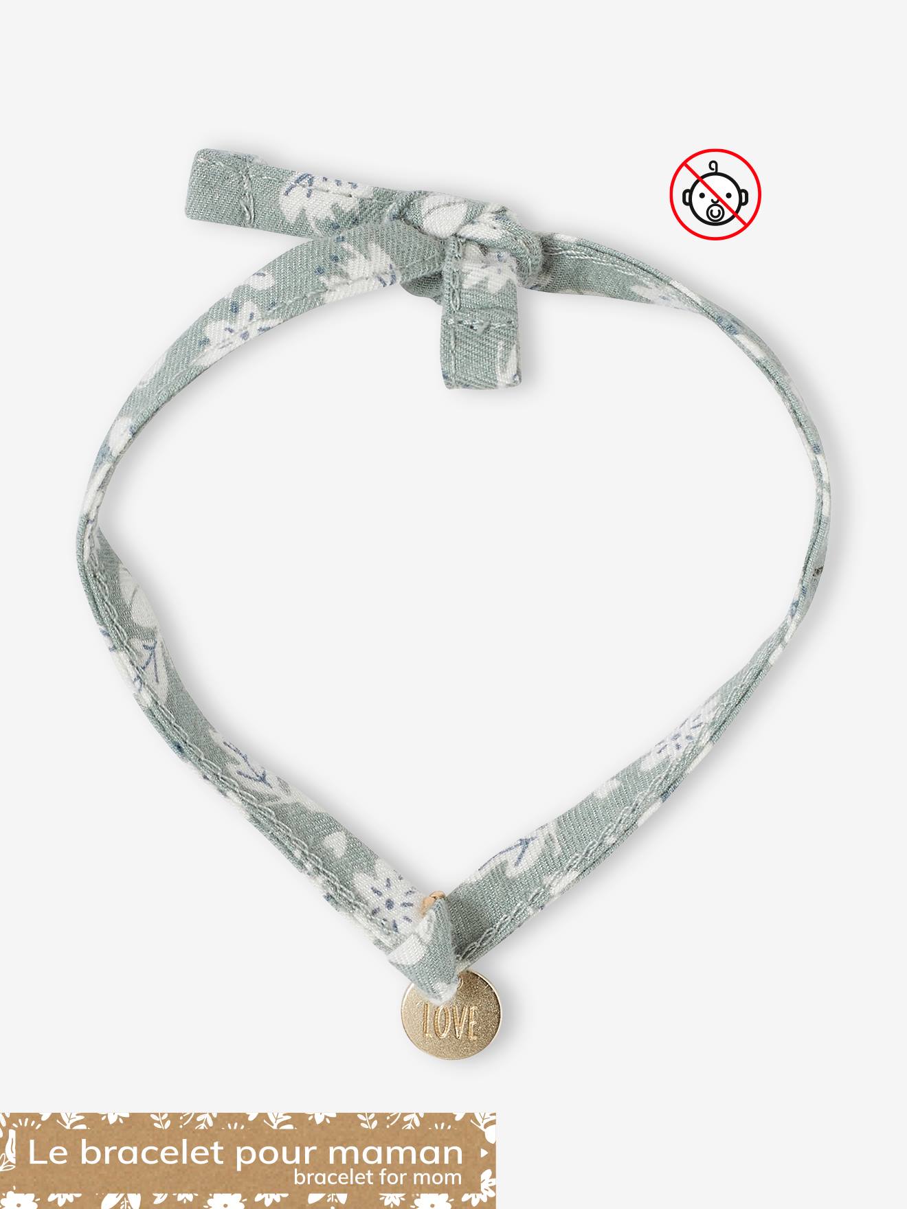 Vertbaudet Geschenk-Set: Mädchen Baby-Outfit & Mama-Armband - salbeigrün