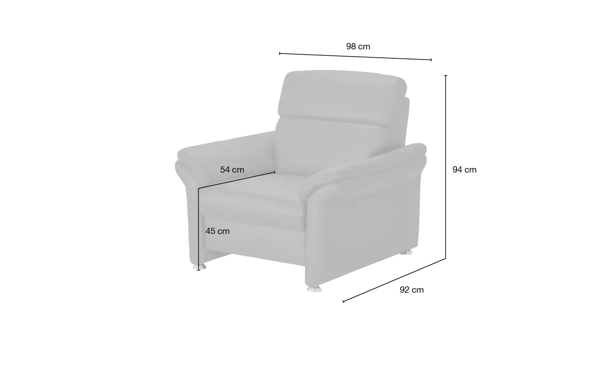 Kollektion Kraft Ledersessel Leder Manon