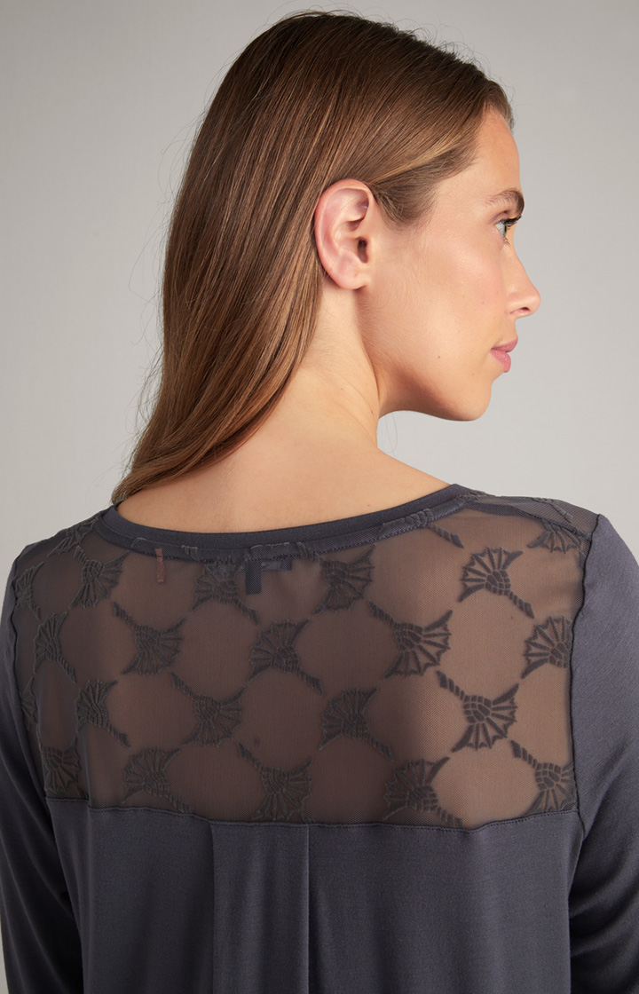 Lounge-Longshirt in Anthrazit